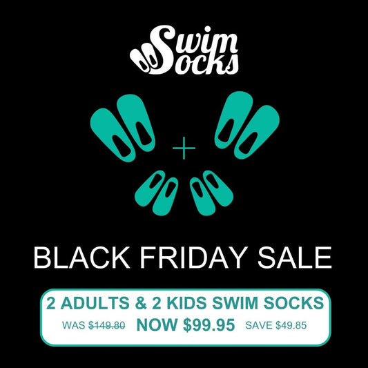 BFCM - 2 Adults & 2 Kids Swim Socks