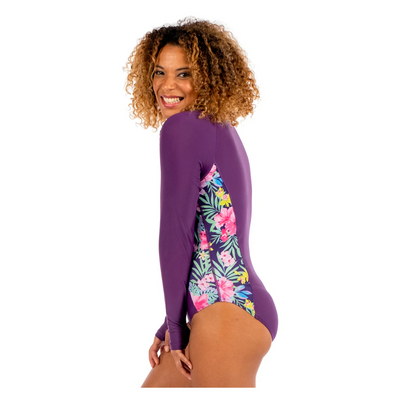 Surf Swim Suit - Purple Tropics